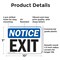 Signmission Exit Sign, Plastic, 10 in W, 7 in H, Exit OS-2PACK-NS-P-710-L-12248 - alternate 5